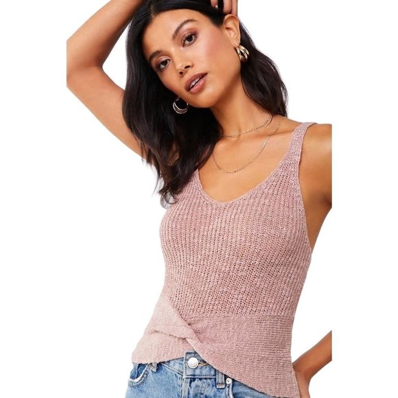 Love Tree Tops - 🔴 BLACK FRIDAY SALE! Love Tree Twisted Hem Knit Sweater Tank Top